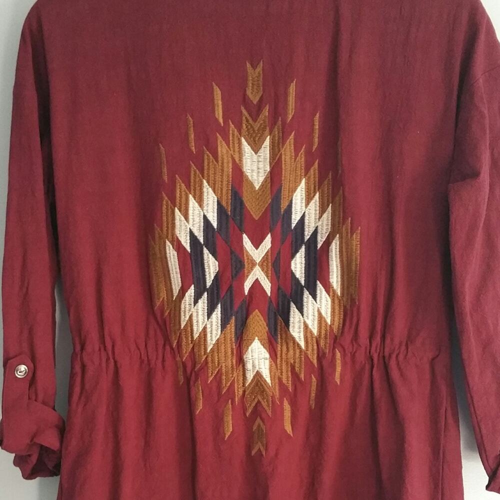 Blu Pepper Aztec Pattern Utility Jacket Size Small - Picture 3 of 8